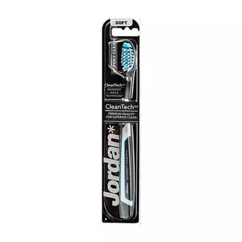 Зубная щётка Jordan Expert Clean Soft, Цвет #1 Чёрная с белым/голубым