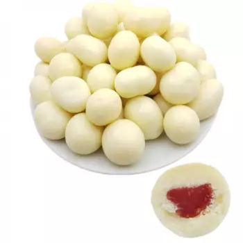 Драже клубника в белой глазури 0,5 кг