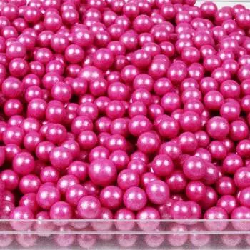 Драже рисовое в глазури Малиновый жемчуг 6 мм