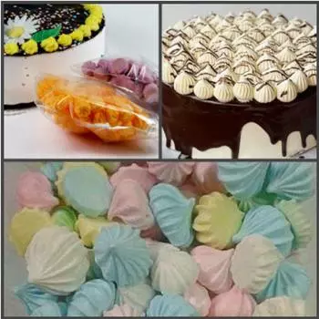 Фигурка сахарная Цветочки-безе 100 шт (белые)