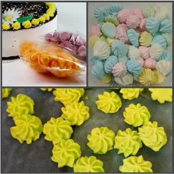 Фигурка сахарная Цветочки-безе 100 шт (салатовый)