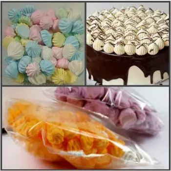 Фигурка сахарная Цветочки-безе 100 шт (сиреневые)