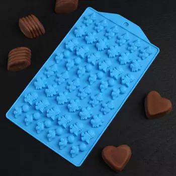 Форма силиконовая 48 ячеек Динозаврики мини