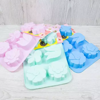 Форма силиконовая 6 ячеек Полянка