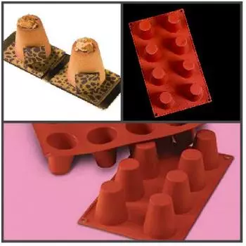 Форма силиконовая 8 ячеек Цилиндр-2