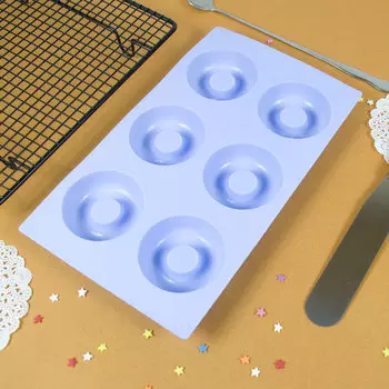 Форма силиконовая для пончиков 6 ячеек Средняя