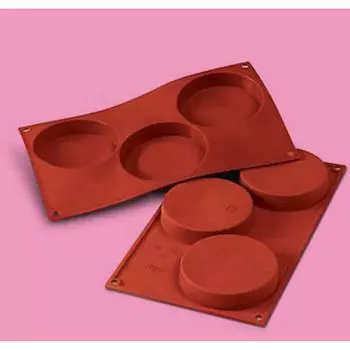 Форма силиконовая для выпечки Диски 3 ячейки