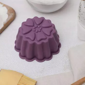 Форма силиконовая для выпечки Кекс с сердечками