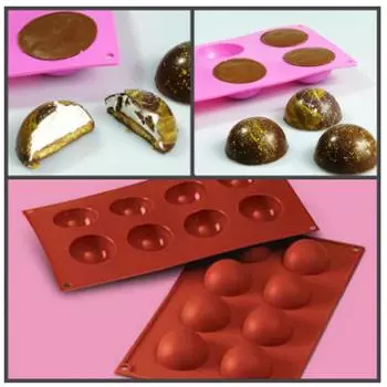 Форма силиконовая для выпечки Полусфера 8 ячеек