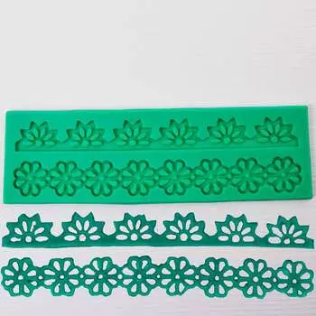 Коврик для айсинга Цветочное кружево 16,5х5,5 см