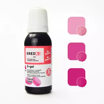 Краситель пищевой гелевый Kreda S-gel 25 пурпур 20 мл