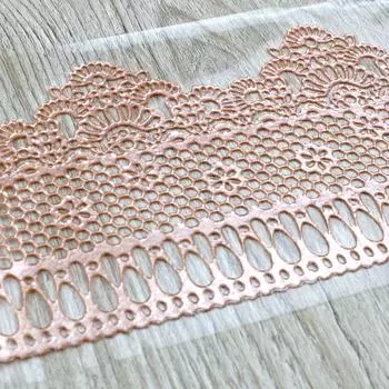 Кружево из айсинга Королевское перламутровое розовое 1 шт