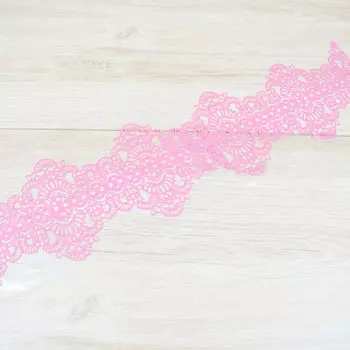 Кружево из айсинга Королевское розовое-2 1 шт