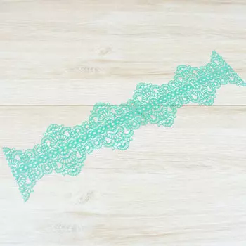 Кружево из айсинга Королевское зеленое-2 1 шт