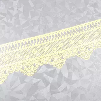 Кружево из айсинга Королевское желтое 1 шт