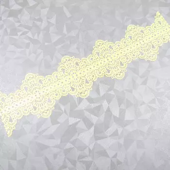 Кружево из айсинга Королевское желтое-2 1 шт