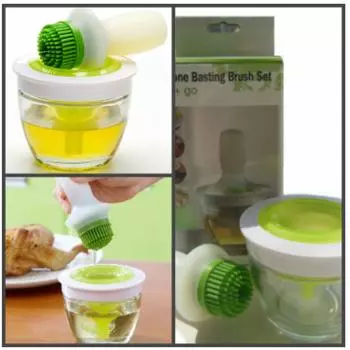 Масленка с силиконовой кистью-дозатором