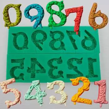 Молд Красивые цифры 4 см