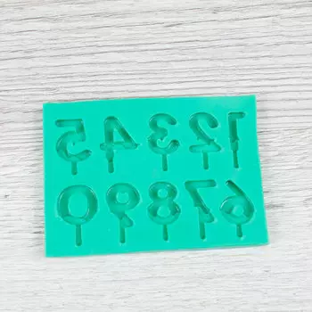 Молд силиконовый Цифры на палочке