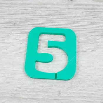 Молд силиконовый для леденцов и шоколада Цифра пять