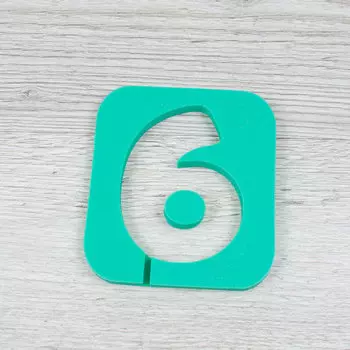 Молд силиконовый для леденцов и шоколада Цифра шесть