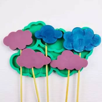 Молд силиконовый для леденцов и шоколада Облака-2