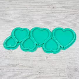 Молд силиконовый для леденцов и шоколада Сердечки