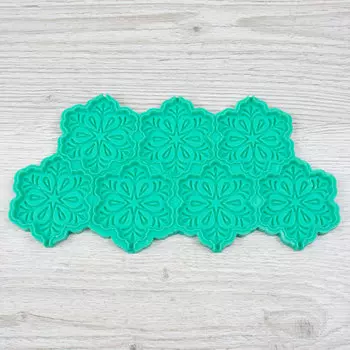 Молд силиконовый для леденцов и шоколада Снежинки