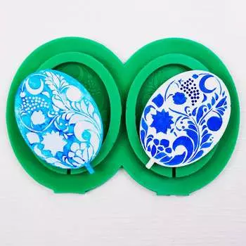 Молд силиконовый для леденцов и шоколада Яйца Гжель