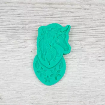 Молд силиконовый Единорог в цветах