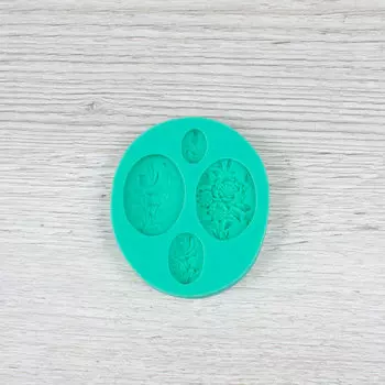 Молд силиконовый Камеи цветочные