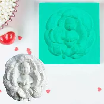 Молд силиконовый Младенец в капусте