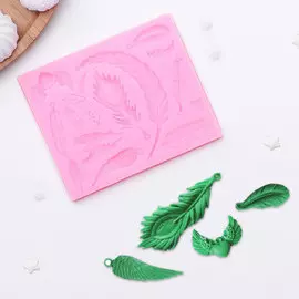 Молд силиконовый Перья Ассорти