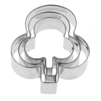 Набор форм для вырезания печенья 3 шт Клевер