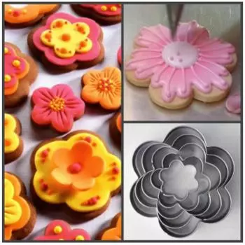 Набор форм для вырезания печенья Цветок 5 шт