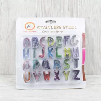Набор форм для вырезания печенья, мастики 26 шт Английский алфавит