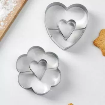 Набор форм для вырезания печенья Сделано с любовью №2