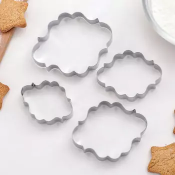 Набор кондитерских форм для вырезания Рамки овальные 4 шт