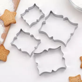 Набор кондитерских форм для вырезания Рамки прямоугольные 4 шт