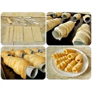 Набор кулинарных металлических форм для трубочек 3 шт ( средние)