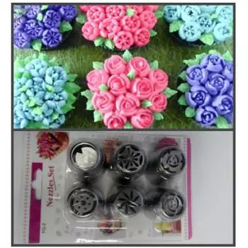 Набор насадок кондитерских 6 шт ЦВЕТЫ