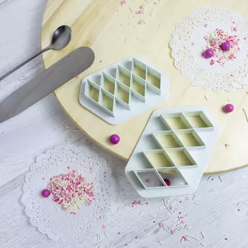 Набор печатей для марципана и теста Ромбы 2 шт