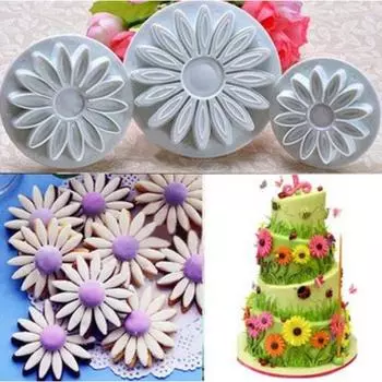 Набор плунжеров кондитерских 3 шт герберы