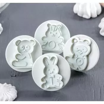 Набор плунжеров кондитерских Мягкая игрушка 4 шт