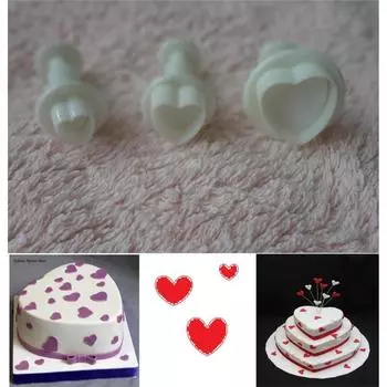 Набор плунжеров сердечки 3 шт.