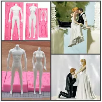 Набор силиконовых молдов Жених и невеста 3D