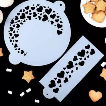 Набор трафаретов Сердечки