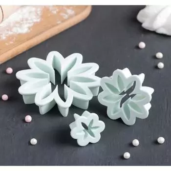 Набор выемок для мастики, марципана и теста Хризантема