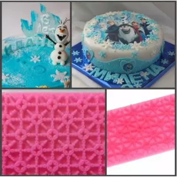 Печать, штамп для мастики, марципана и теста Снежинки