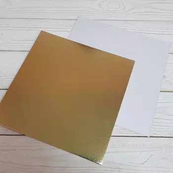 Подложка усиленная 2 шт золото/жемчуг № 26 (квадрат)